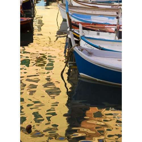 Italy, Camogli Abstract reflections on water